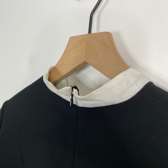 Sandro Noir Contrast Collar Embroidered Bob Dress - Picture 7 of 15